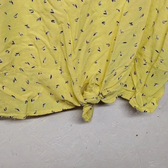 Buffalo David Bitton XL Lattice Trim Sleeves Keyhole Back Blouse - Picture 2 of 9